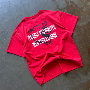 OVERSIZED MISFITS HAVE A CHANCE T-SHIRT - RED