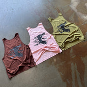 WAR WOLF TANK TOP - BROWN / BLACK