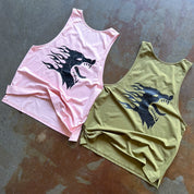 WAR WOLF TANK TOP - OLIVE / BLACK