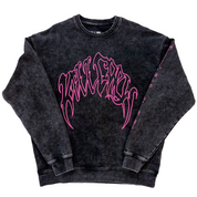 HEAVYWEIGHT LUX "CLASSIC" CREW NECK - BLACK / PINK