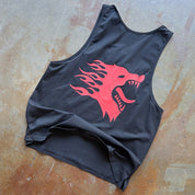 WAR WOLF TANK TOP - BLACK / RED