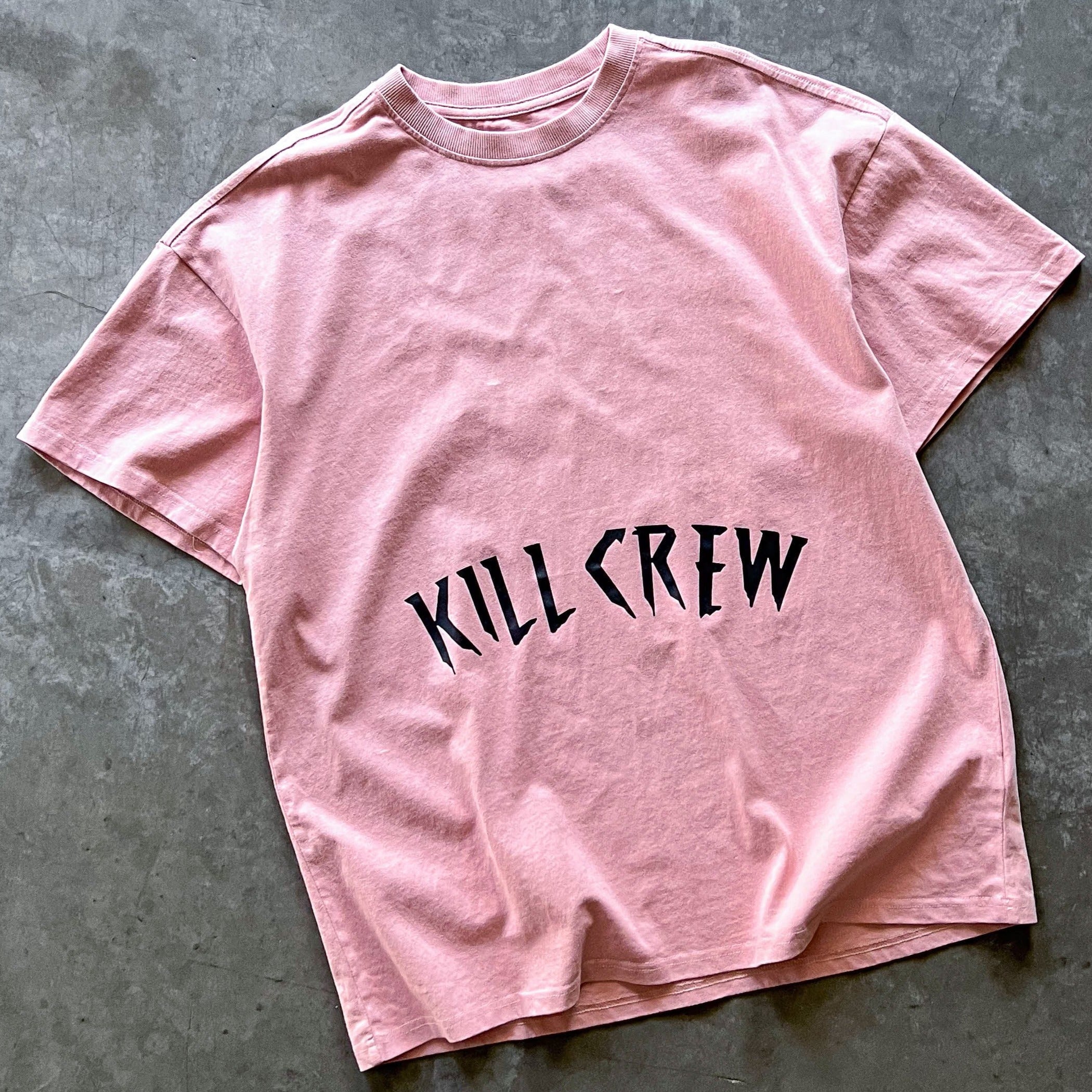 OVERSIZED LUX ACID WASH T-SHIRT - ROSÉ / BLACK – Kill Crew