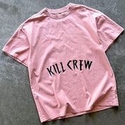 OVERSIZED LUX ACID WASH T-SHIRT - ROSÉ  / BLACK