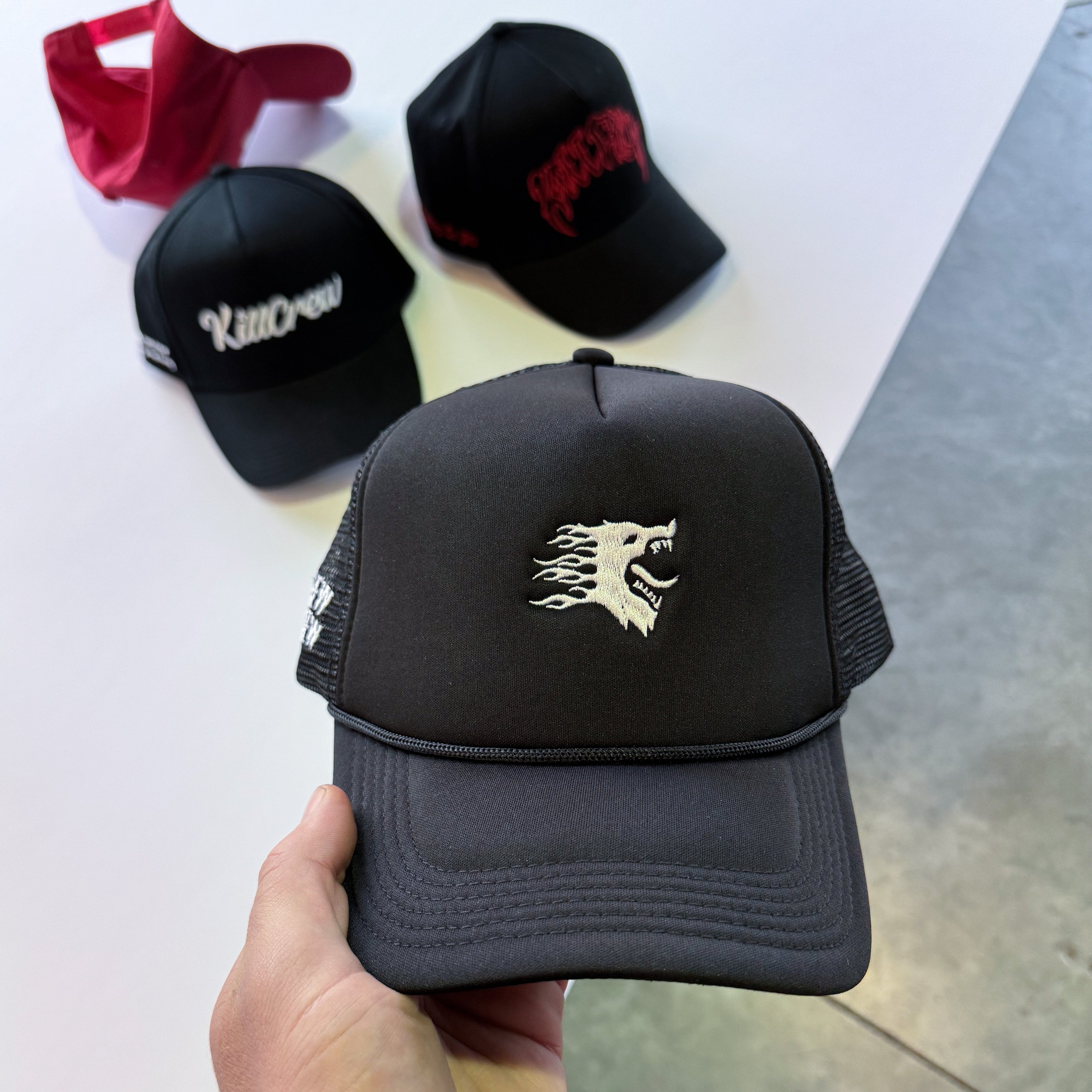 WAR WOLF FOAM TRUCKER HAT - BLACK