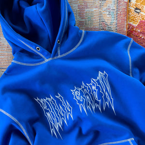 HEAVYWEIGHT LUX OUTSEAM HOODIE - BLUE / WHITE