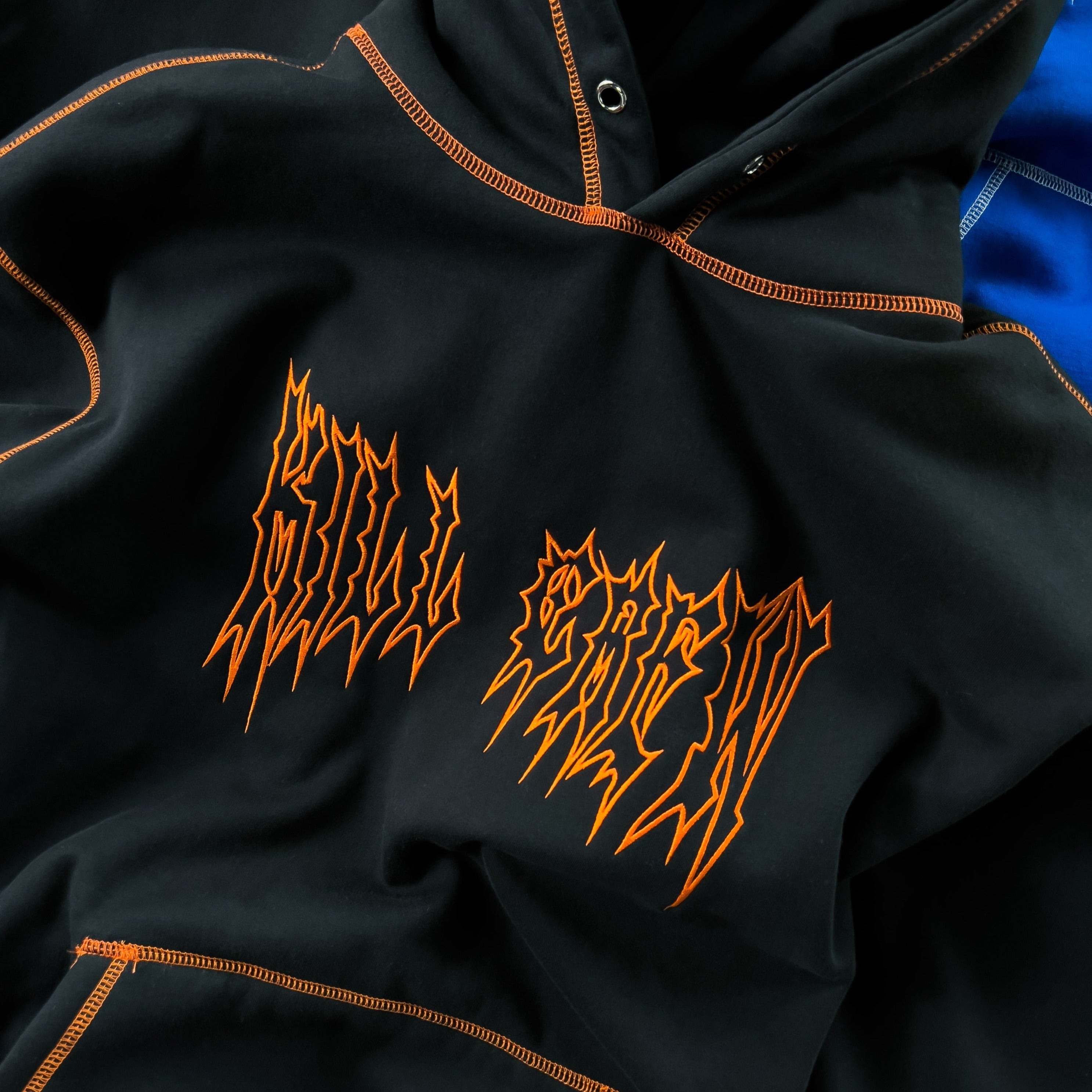 HEAVYWEIGHT LUX OUTSEAM HOODIE - BLACK / ORANGE – Kill Crew