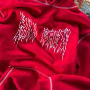 HEAVYWEIGHT LUX OUTSEAM HOODIE - RED / WHITE