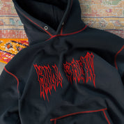 HEAVYWEIGHT LUX OUTSEAM HOODIE - BLACK / RED