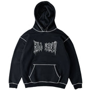 HEAVYWEIGHT LUX OUTSEAM HOODIE - BLACK / WHITE