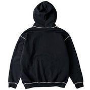 HEAVYWEIGHT LUX OUTSEAM HOODIE - BLACK / WHITE