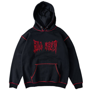 HEAVYWEIGHT LUX OUTSEAM HOODIE - BLACK / RED