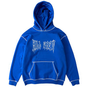 HEAVYWEIGHT LUX OUTSEAM HOODIE - BLUE / WHITE