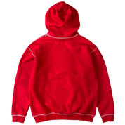 HEAVYWEIGHT LUX OUTSEAM HOODIE - RED / WHITE