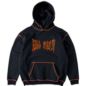 HEAVYWEIGHT LUX OUTSEAM HOODIE - BLACK / ORANGE