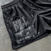 MUAY THAI SHORTS (MID THIGH CUT) - BLACKOUT