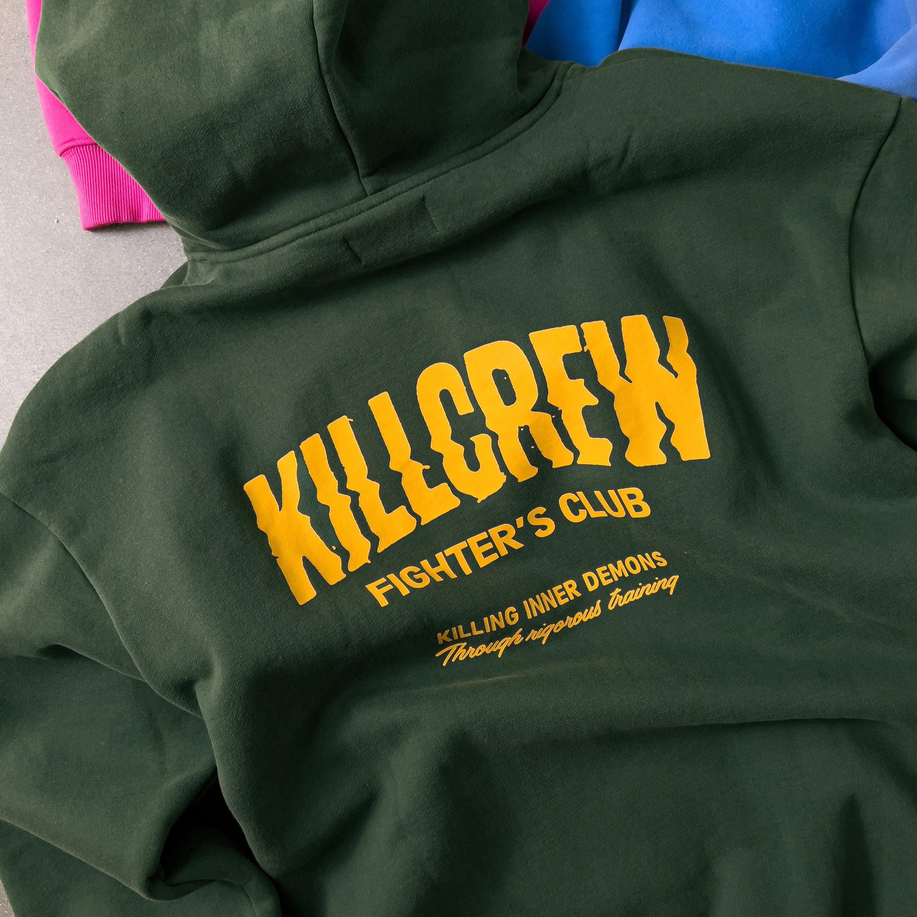 OVERSIZED LUX RIGOROUS TRAINING HOODIE - GREEN / GOLD