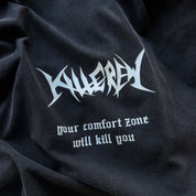 RELAXED FIT "COMFORT ZONE" T-SHIRT - BLACK / WHITE