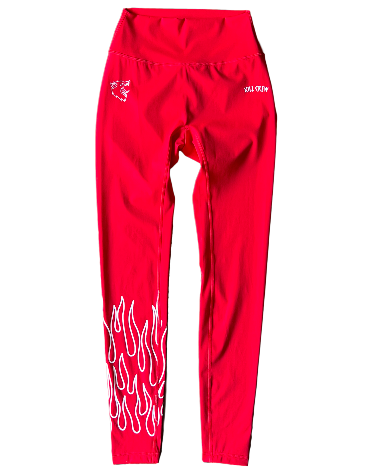 FLAME LEGGINGS - RED / WHITE