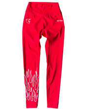 FLAME LEGGINGS - RED / WHITE