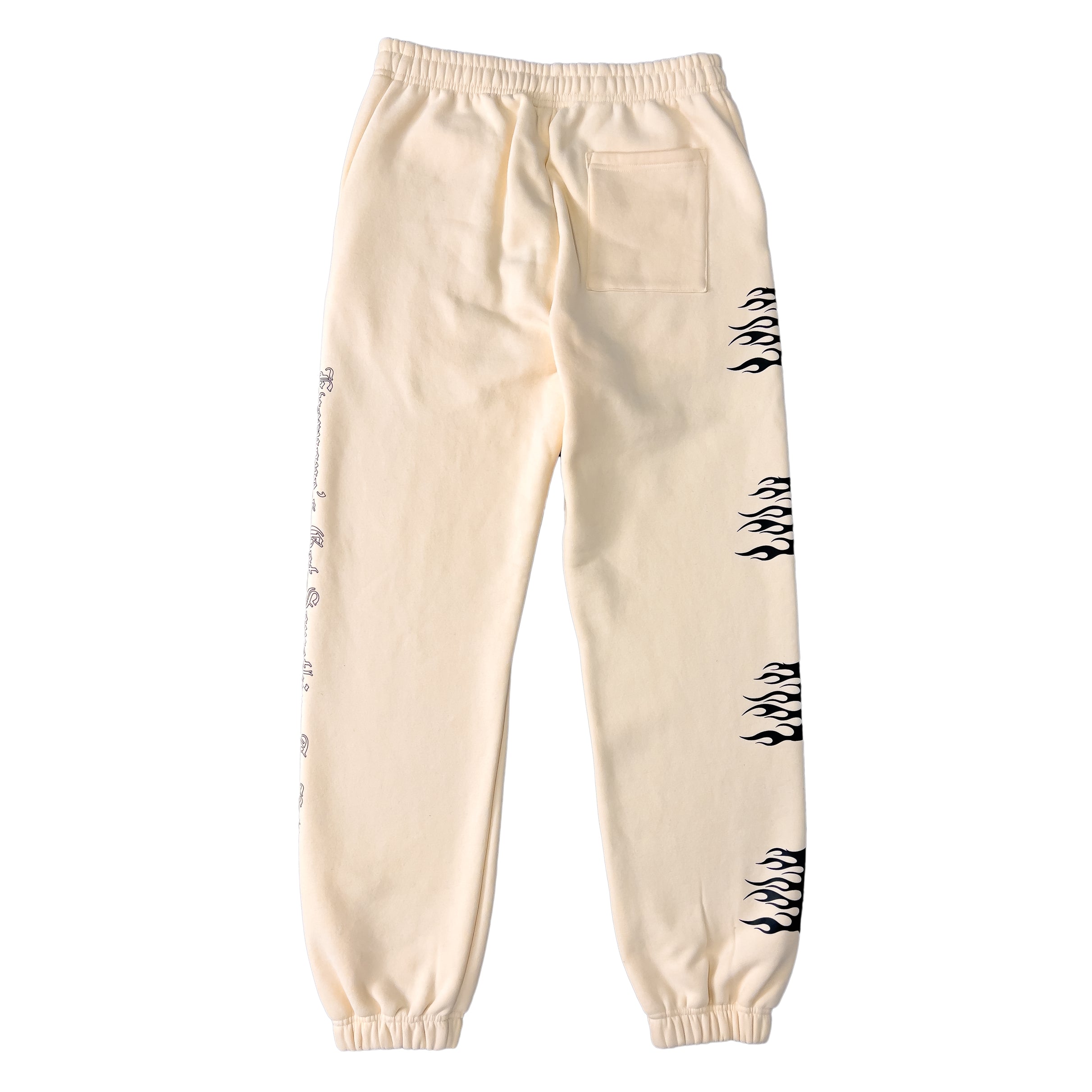 HEAVYWEIGHT LUX "WAR WOLF" SWEATPANTS - CREAM