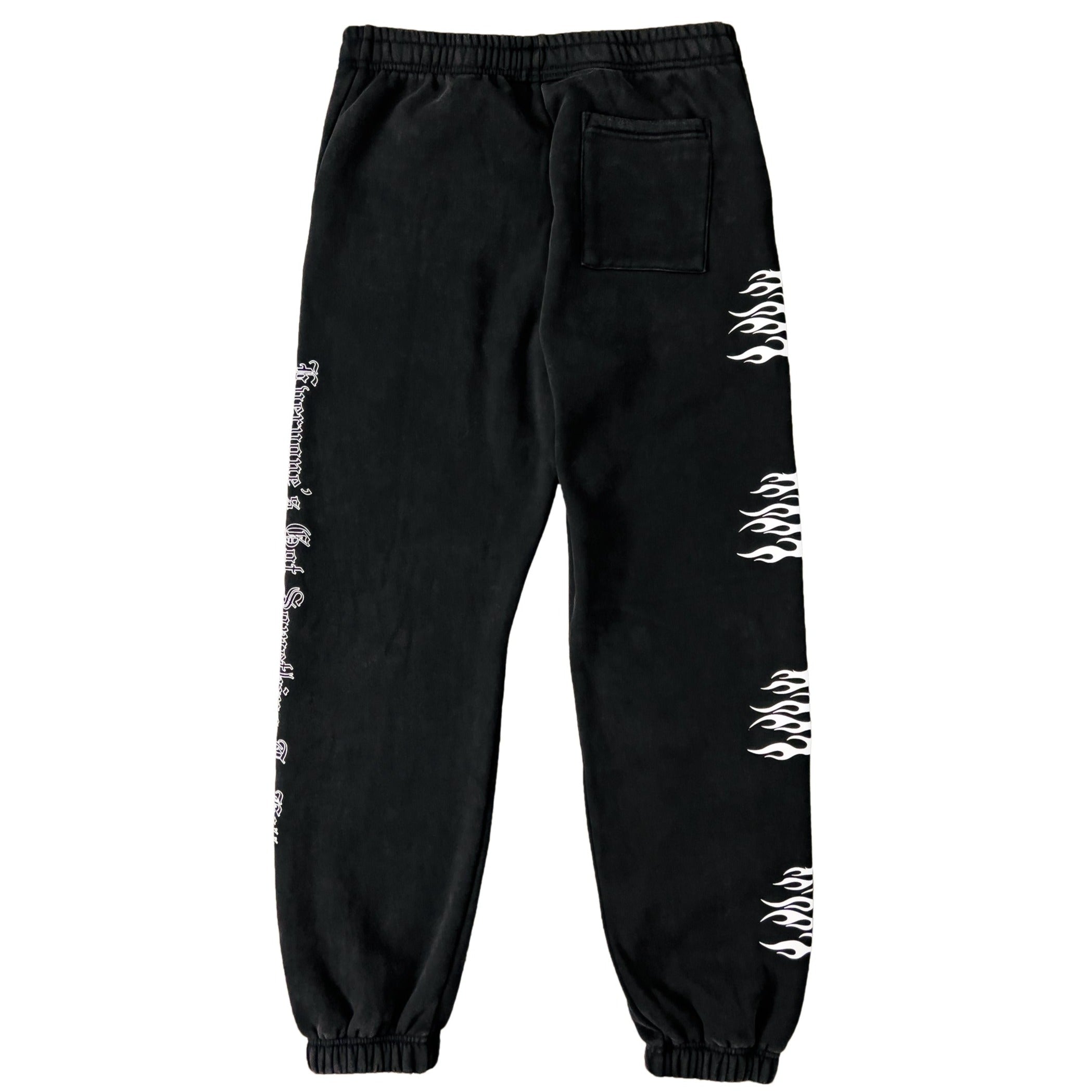 HEAVYWEIGHT LUX "WAR WOLF" SWEATPANTS - BLACK