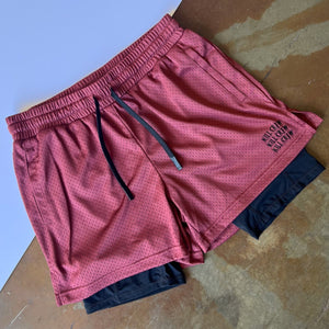 TRAINING SHORT WITH LINER - MAROON