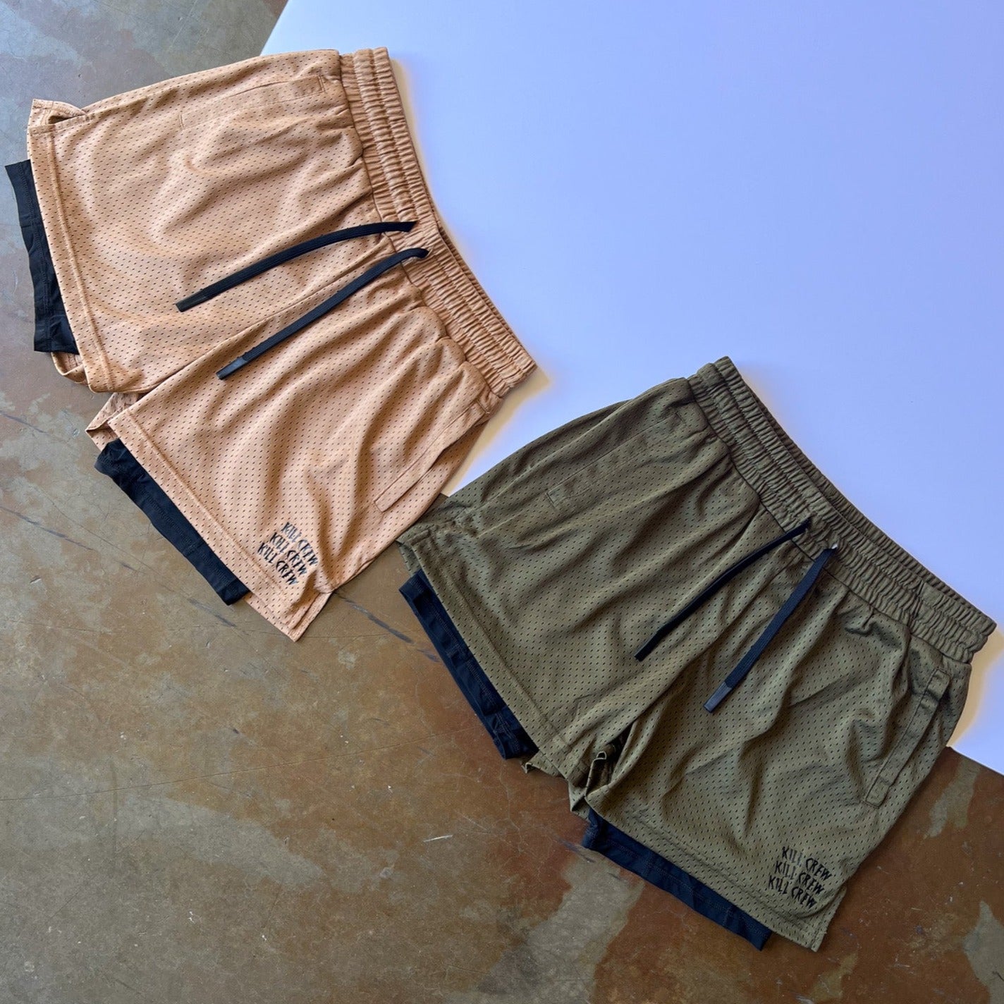 TRAINING SHORT WITH LINER - OLIVE