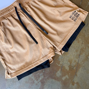 TRAINING SHORT WITH LINER - SAND