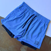 TRAINING SHORT WITH LINER - BLUE