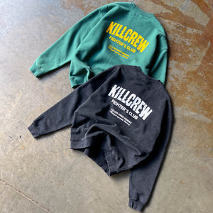 OVERSIZED LUX RIGOROUS TRAINING CREW NECK - GREEN / GOLD