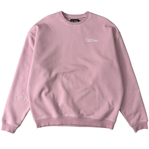 OVERSIZED LUX OUTSEAM CREW NECK - PINK