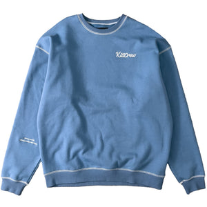OVERSIZED LUX OUTSEAM CREW NECK - BLUE