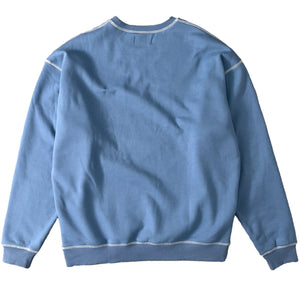 OVERSIZED LUX OUTSEAM CREW NECK - BLUE