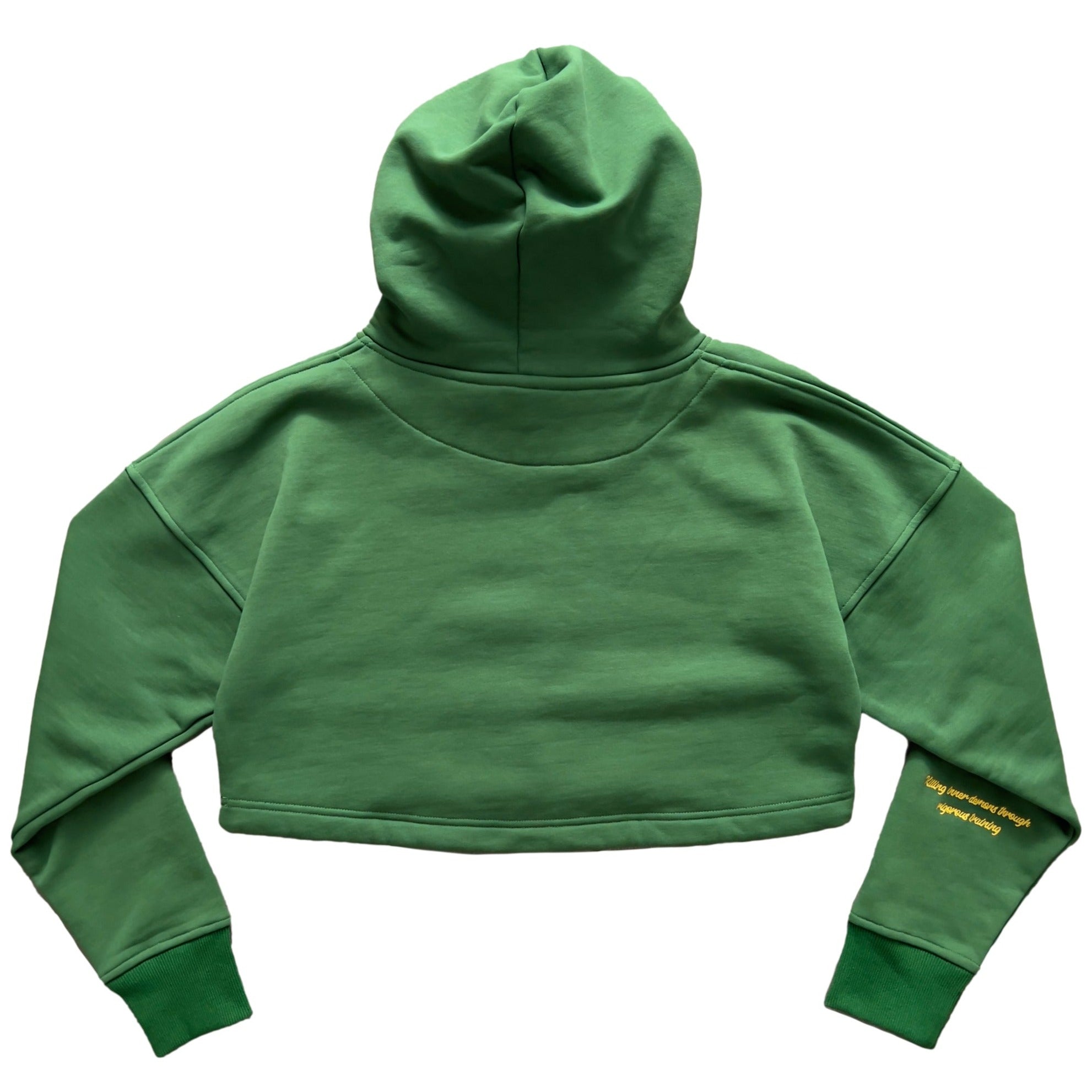 WOLF CROP HOODIE - GREEN