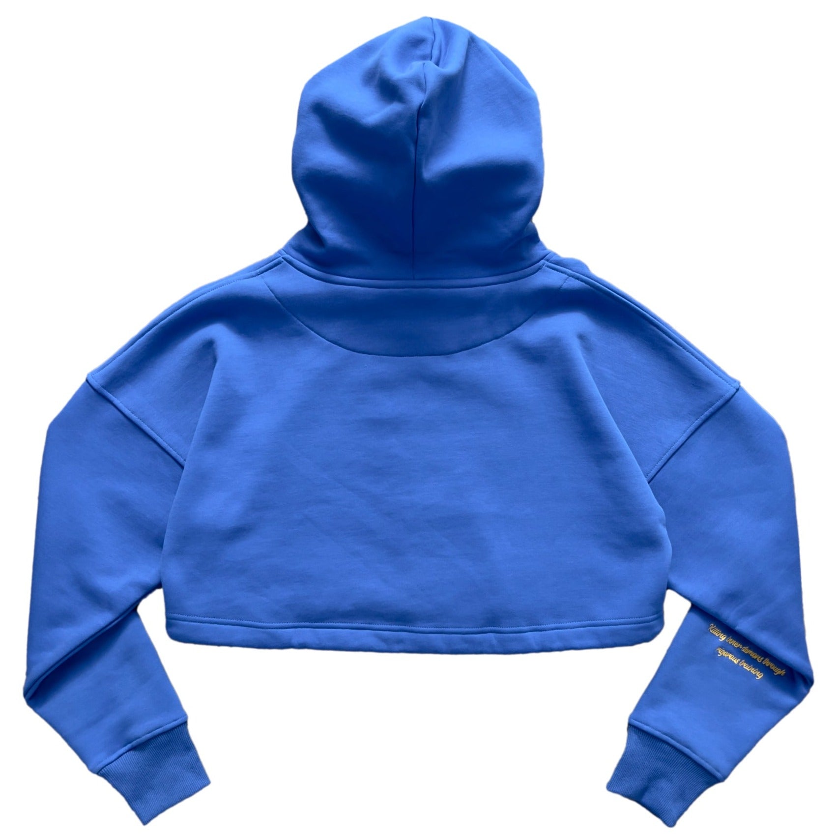 WOLF CROP HOODIE - BLUE