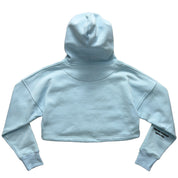 WOLF CROP HOODIE - BABY BLUE