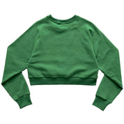 SCRIPT CROP CREW NECK - GREEN