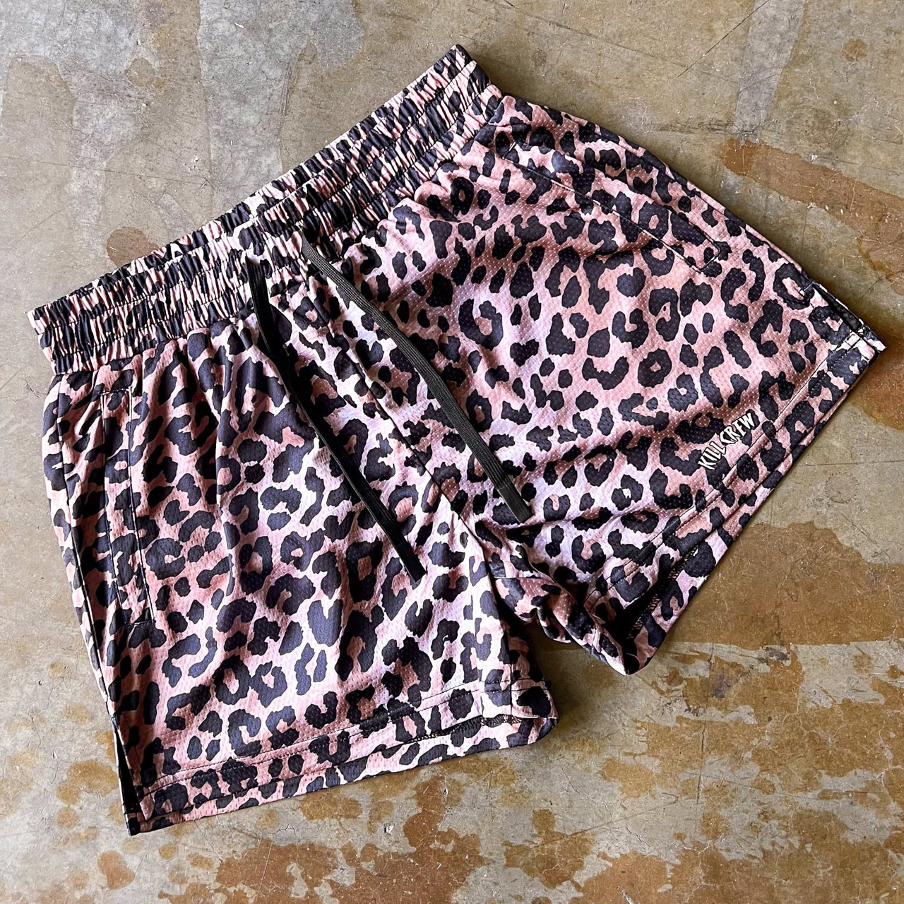 Teal Leopard Muay Thai Boxing Shorts main image 1