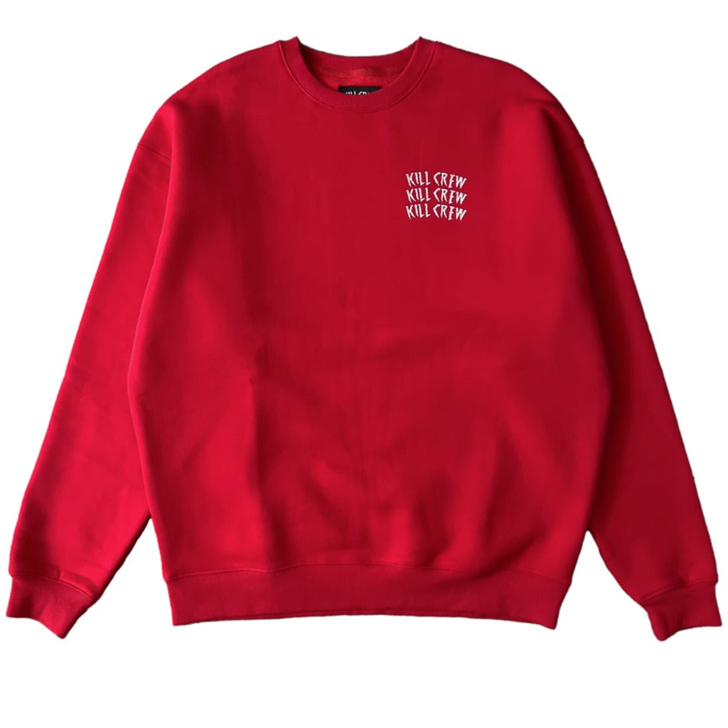 HEAVYWEIGHT WAR FIERY WOLF CREW NECK - RED / WHITE