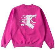 HEAVYWEIGHT LUX WAR WOLF CREW NECK - PINK / WHITE