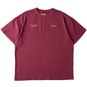 OVERSIZED LUX SCRIPT T-SHIRT - RED / YELLOW