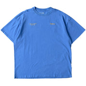 OVERSIZED LUX SCRIPT T-SHIRT - BLUE / YELLOW