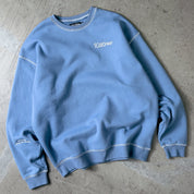 OVERSIZED LUX OUTSEAM CREW NECK - BLUE