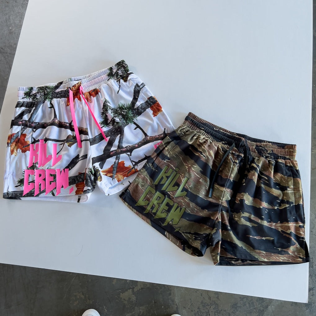 Camo Hunting Print Pattern Muay Thai Boxing Shorts