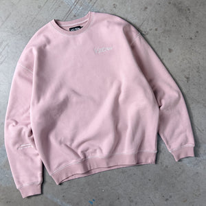 OVERSIZED LUX OUTSEAM CREW NECK - PINK