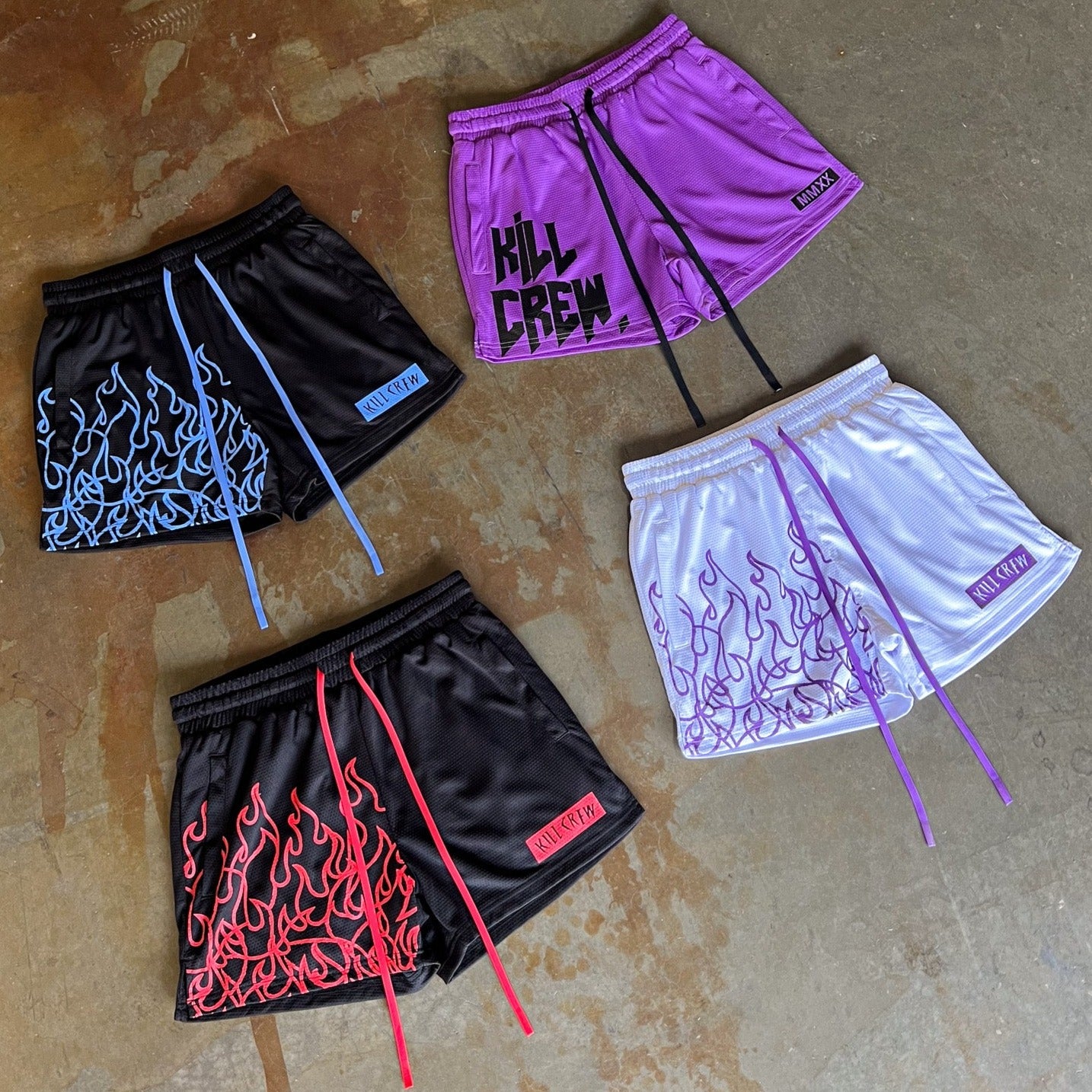 MUAY THAI SHORTS (MID THIGH CUT) - PURPLE