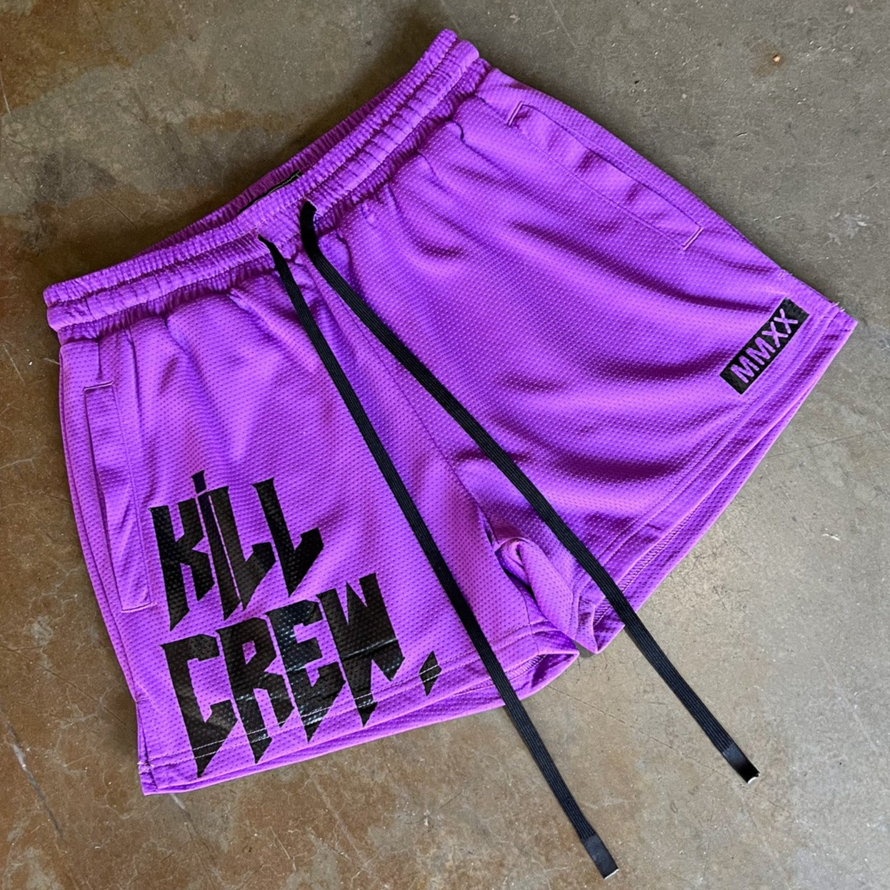 MUAY THAI SHORTS (MID THIGH CUT) - PURPLE