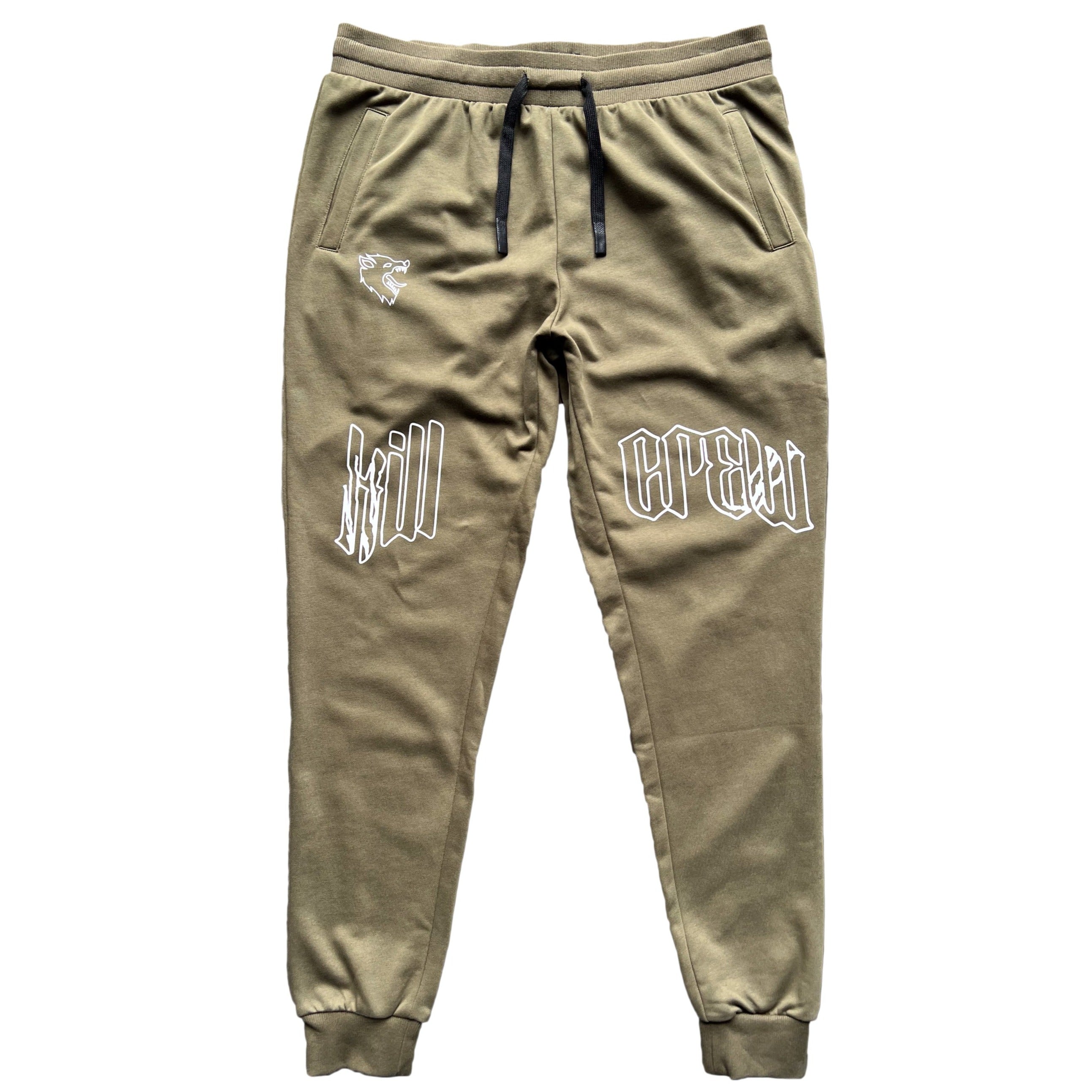 SCAR JOGGERS - OLIVE / WHITE