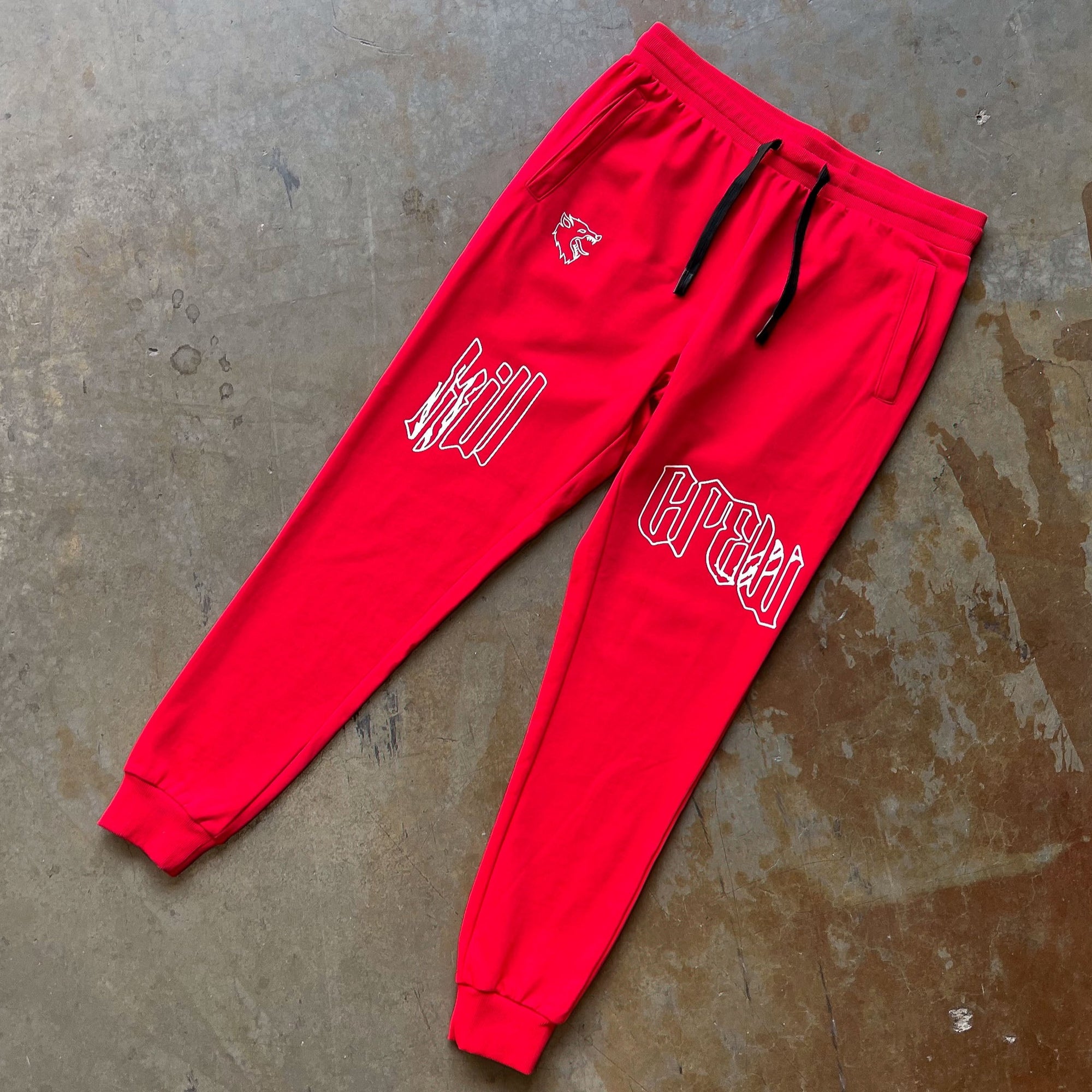 SCAR JOGGERS - RED / WHITE