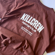 OVERSIZED RIGOROUS TRAINING T-SHIRT - BROWN / WHITE